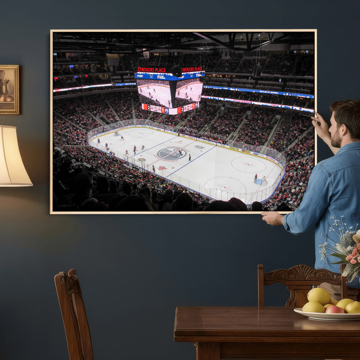 71180-MGV-CV-36X24 - Rogers Place Edmonton Oilers Ice Hockey Stadium Wall Art