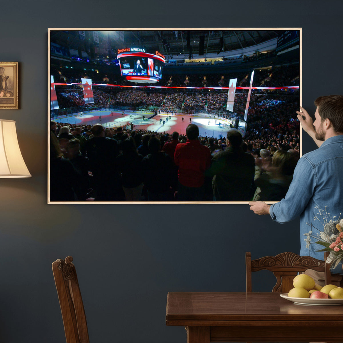 84945-MGV-CV-36X24 - Rogers Arena Vancouver Canucks Ice Hockey Stadium Wall Art