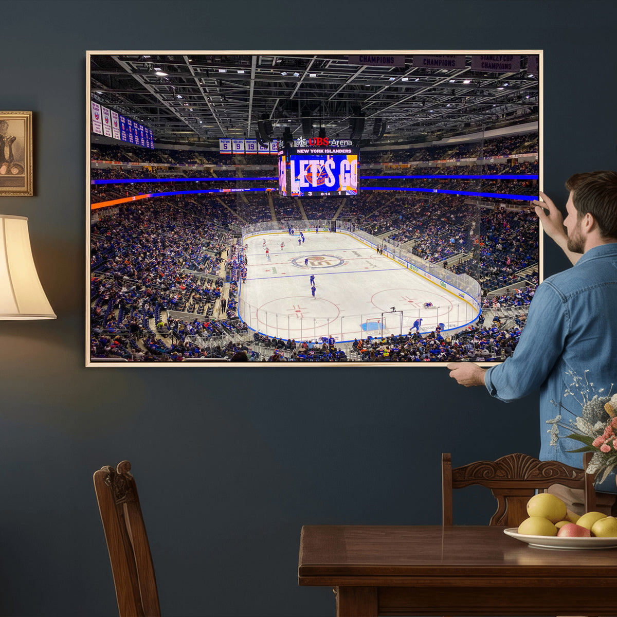 78692-MGV-CV-36X24 - UBS Arena Elmont New York Islanders Ice Hockey Wall Art, UBS Arena Elmont Wall Art Canvas Print