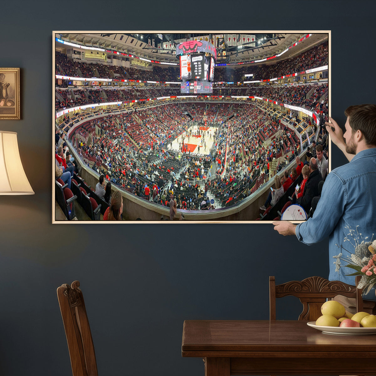 43481-MGV-CV-36X24 - United Center Chicago Bulls Stadium Wall Art Canvas Print