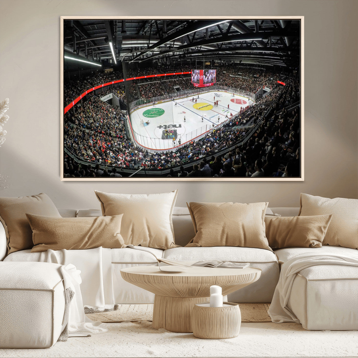 MGV-FC-36X24 - Vaudoise Lausanne Ice Hockey Arena Stadium Wall Art Canvas, Vaudoise Lausanne Ice Hockey Canvas