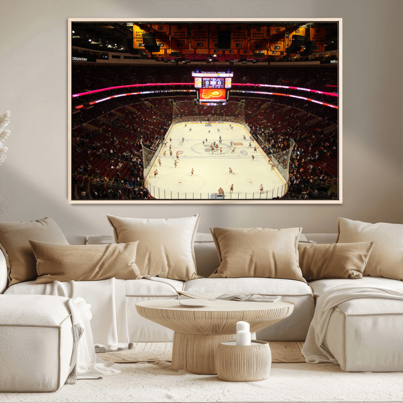 MGV-FC-36X24 - Wachovia Center Priort of Lyers Game Ice Hockey Stadium Canvas Print, Lyers Game Ice Hockey Stadium