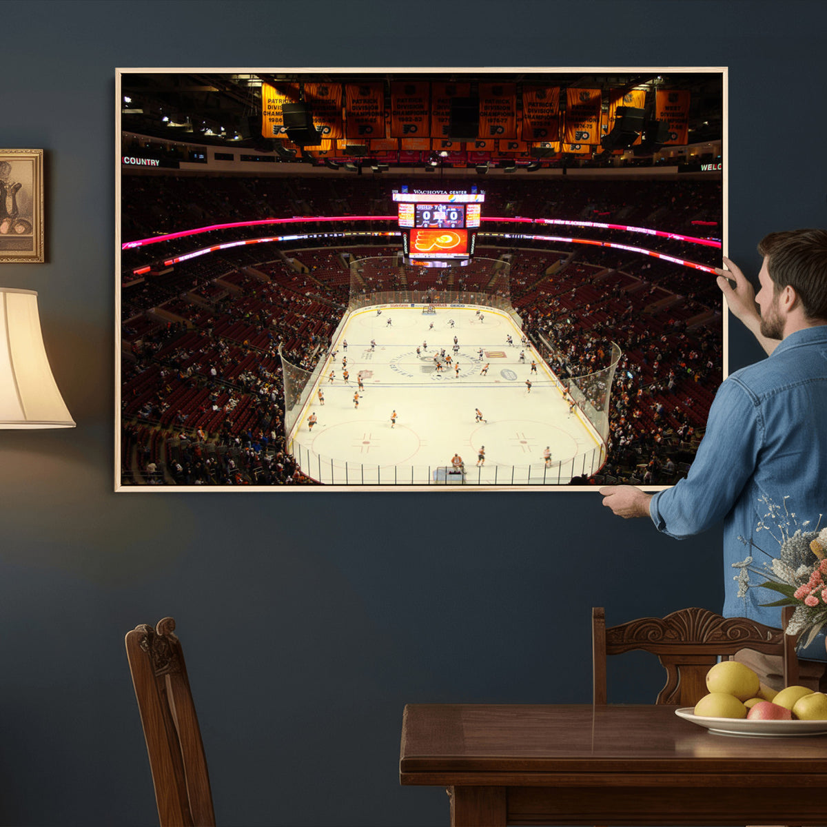 98213-MGV-CV-36X24 - Wachovia Center Prior to Flyers Game Ice Hockey Stadium