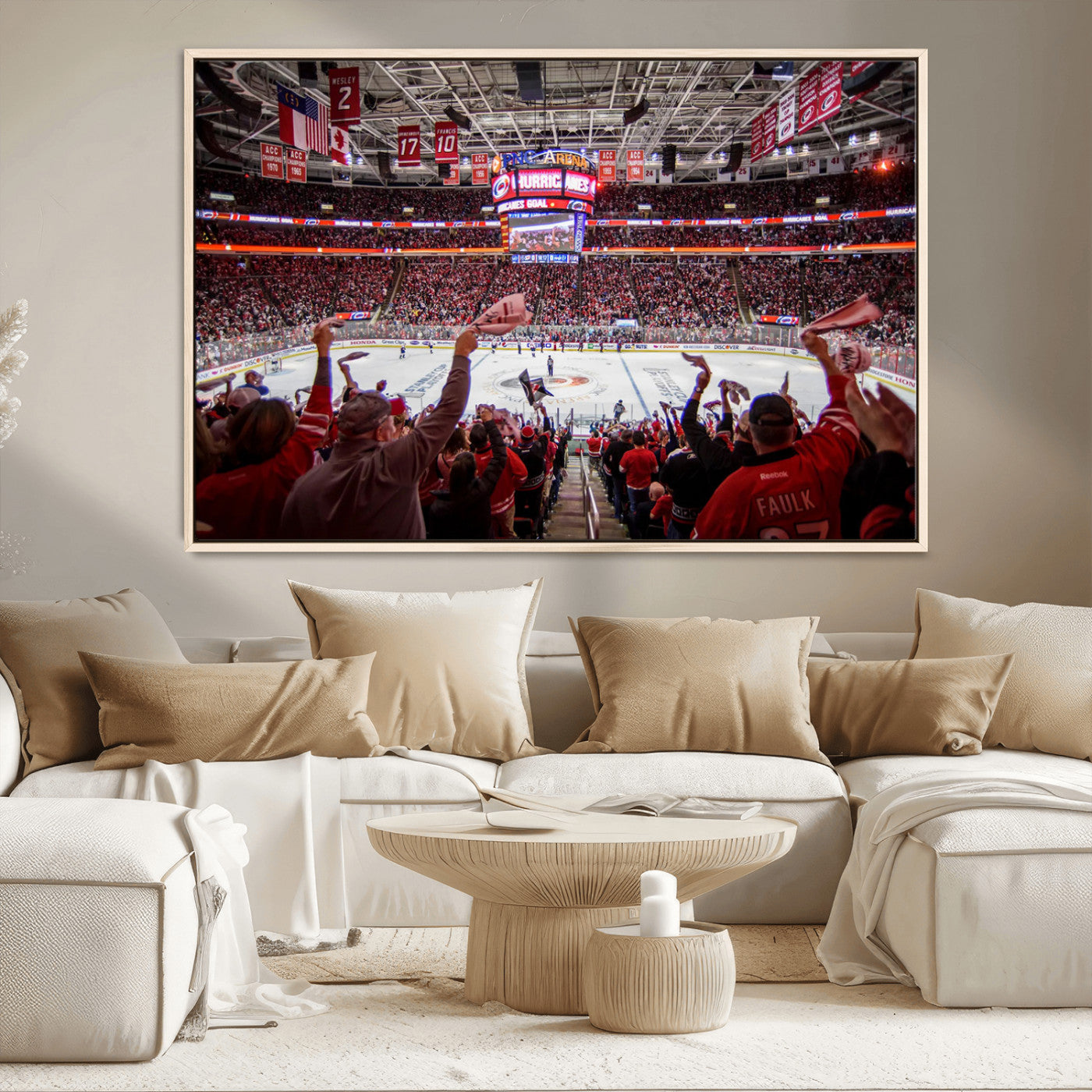 MGV-FC-36X24 - Carolina Hurricanes Ice Hockey Stadium Wall Art, Carolina Hurricanes Canvas Print