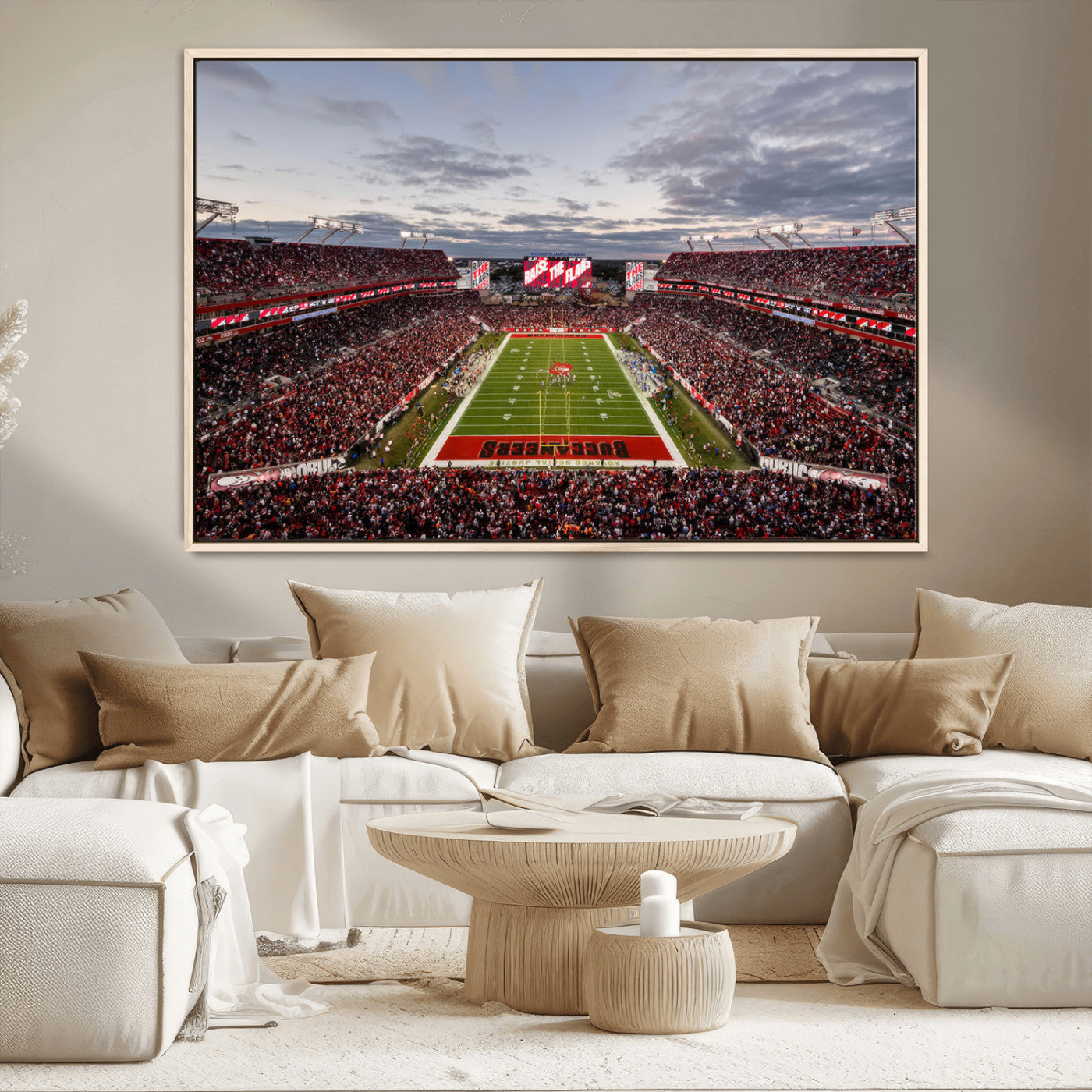 MGV-FC-36X24 - Florida Tampa Raymond James Stadium Wall Art Canvas Print - NFL Football Stadium Print Canvas