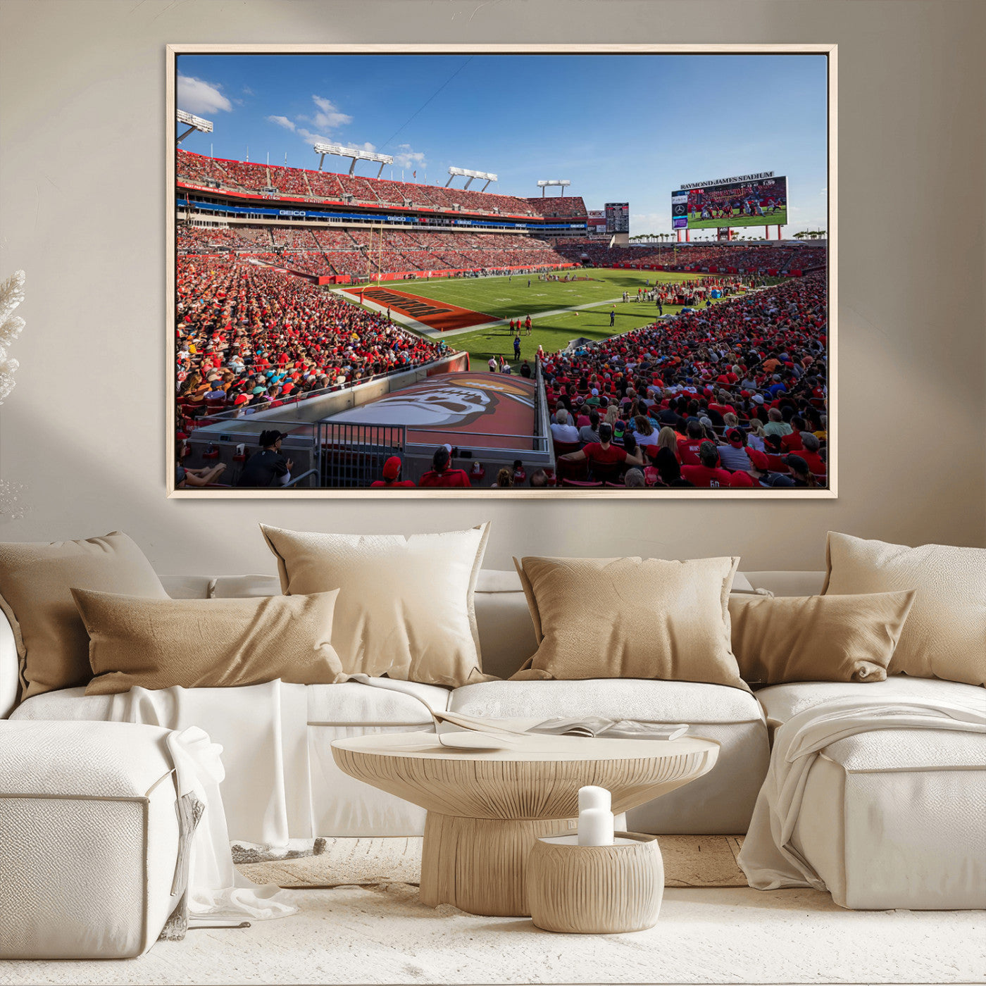 MGV-FC-36X24 - Florida Tampa Raymond James Stadium Wall Art Canvas Print - NFL Football Stadium Print