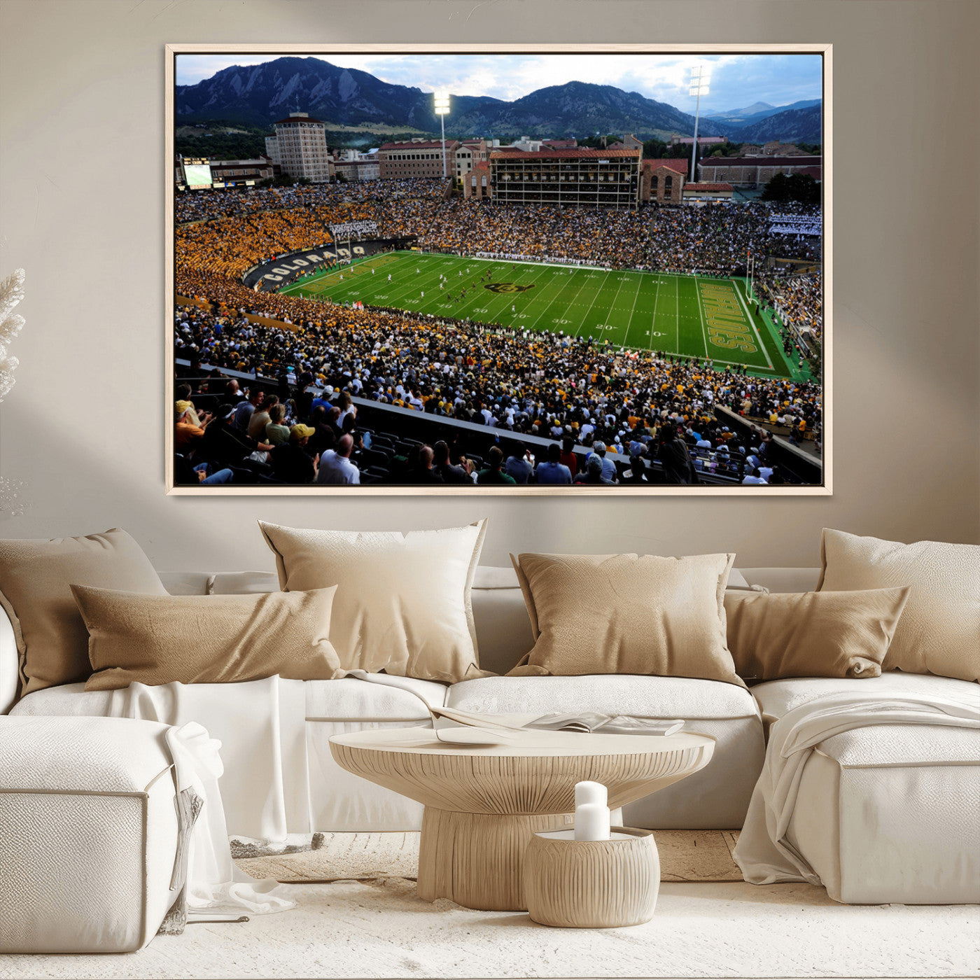 MGV-FC-36X24 - Colorado Buffaloes Canvas Print - Boulder Folsom Field Stadium Wall Art Canvas Print, Football Print
