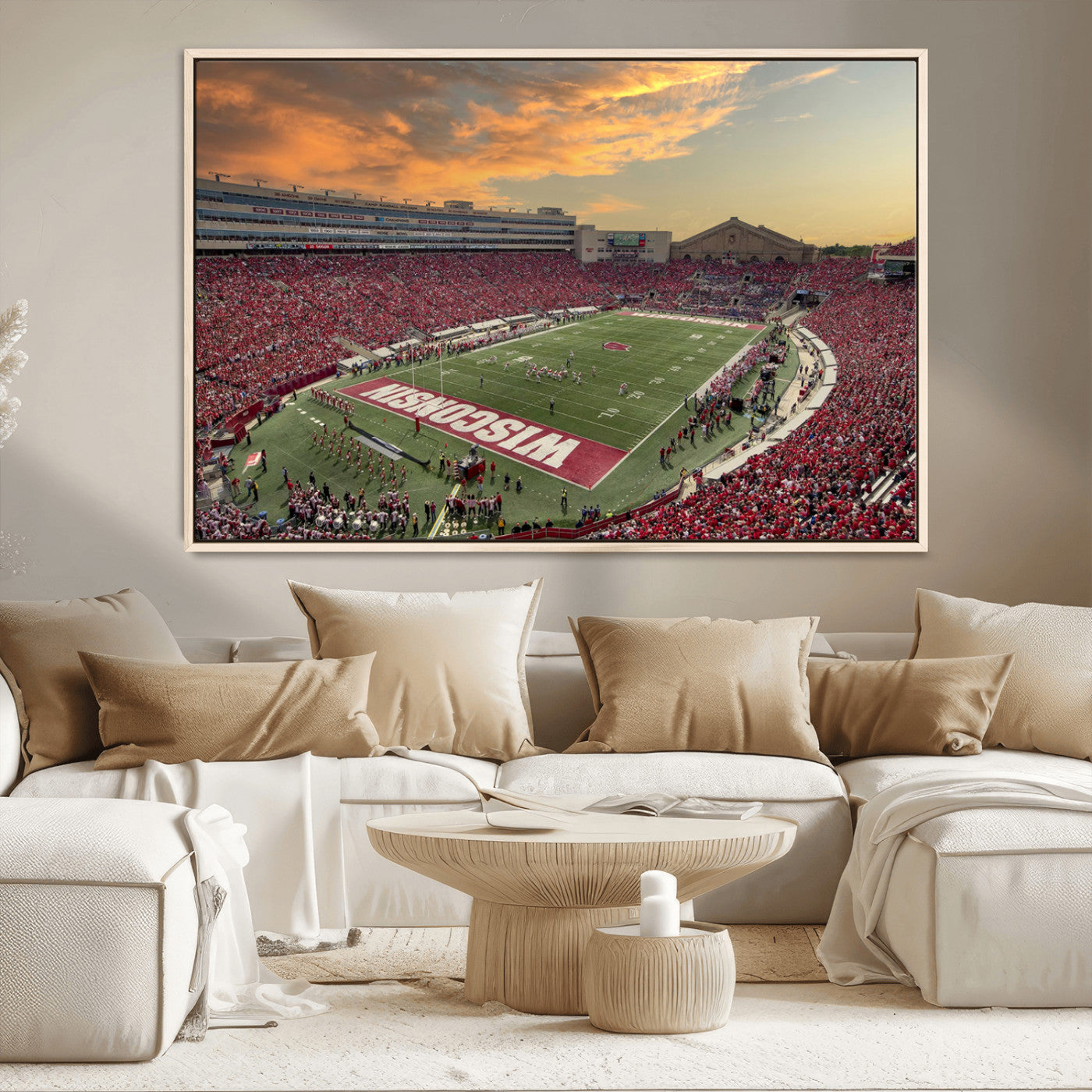 41472-MGV-CV-36X24-Camp Randall Stadium Wisconsin Badgers Large Wall Art Canvas Print | College Football Stadium Wall