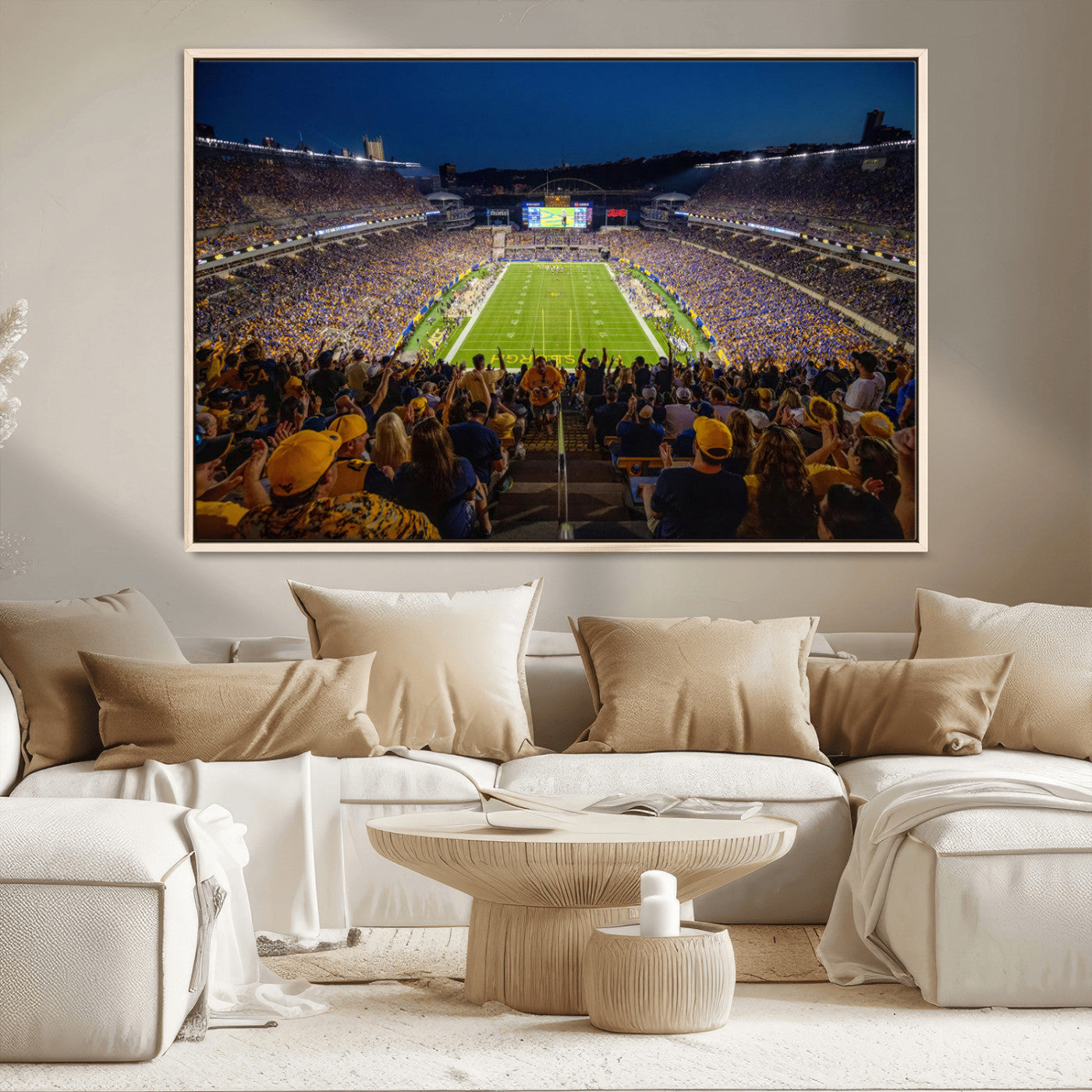 MGV-FC-36X24 - Pittsburgh Panthers Football Team Print - Pittsburgh Acrisure Stadium Wall Art Canvas Print