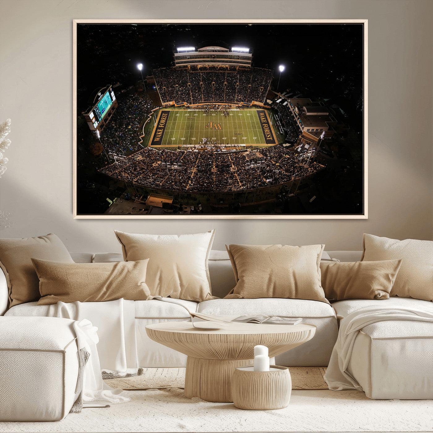 MGV-FC-36X24 - Wake Forest University Demon Deacons Canvas Printi, Football Team Print - Winston-Salem Allegacy