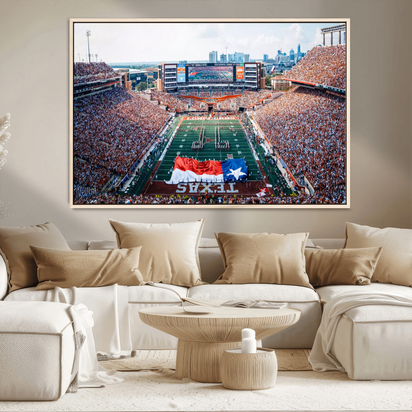 MGV-FC-36X24 - University of Texas Longhorns Football Team Canvas Print - Austin Darrell K Royal-Texas Memorial