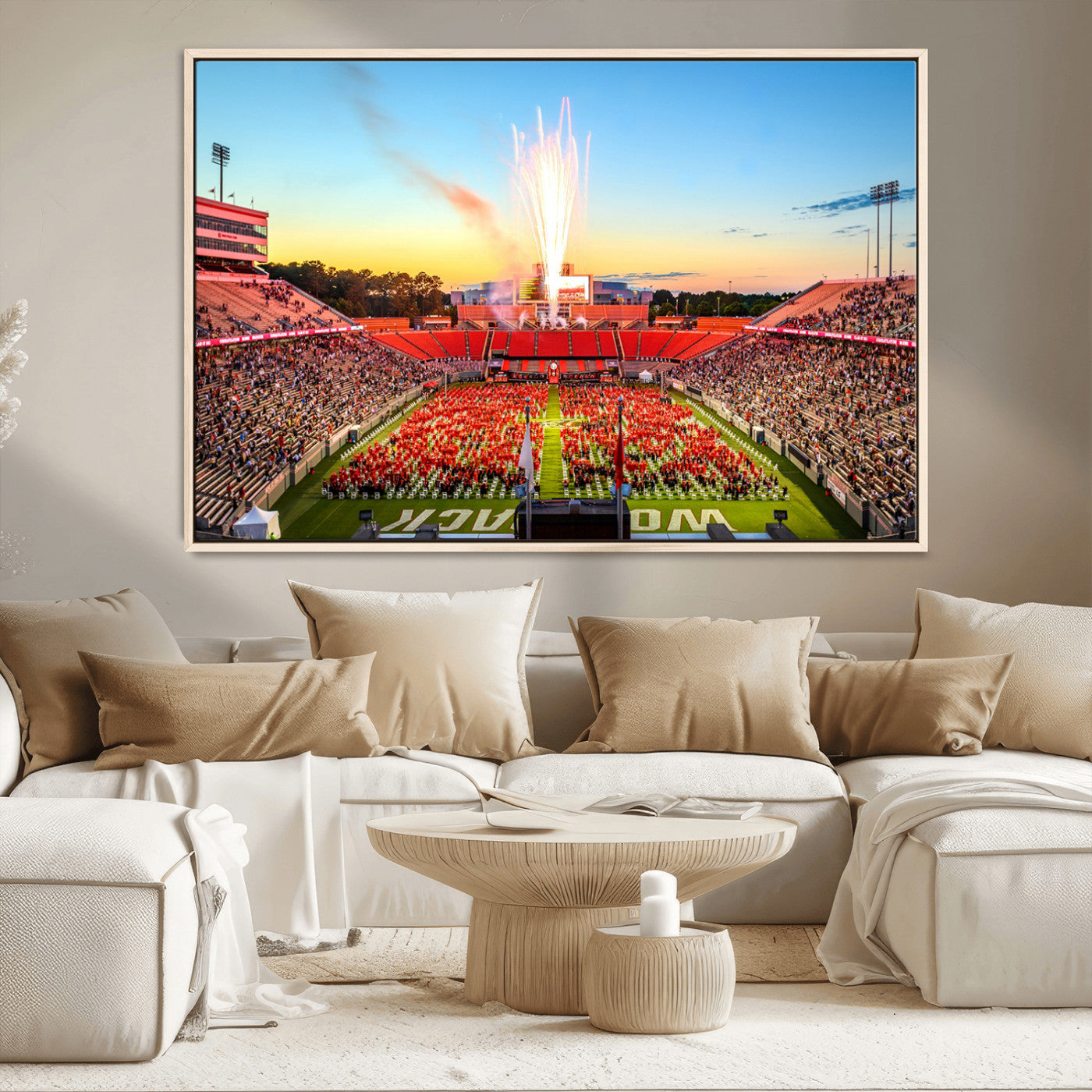 MGV-FC-36X24 - North Carolina State University Canvas Print, North Carolina State University Wolfpack Football Team