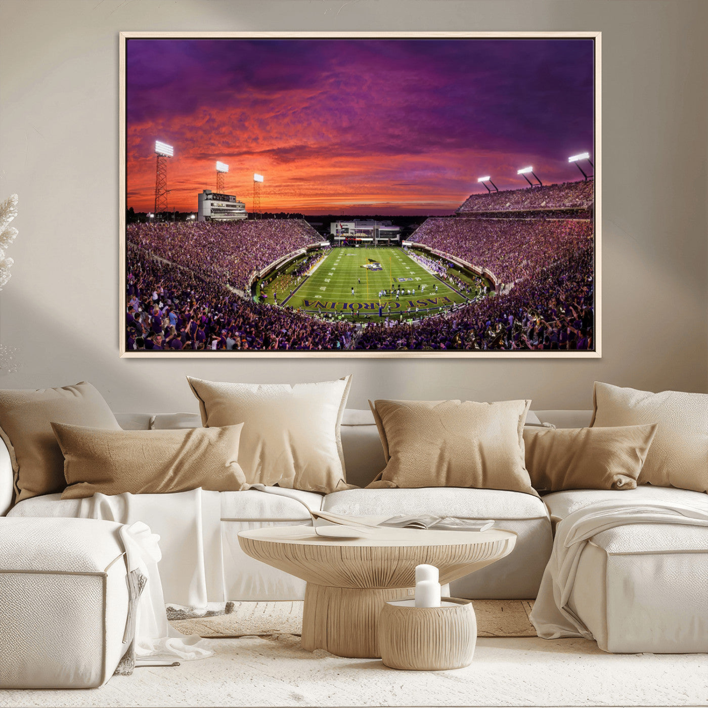 MGV-FC-36X24 - East Carolina University Pirates Football Print Canvas- Greenville Dowdy-Ficklen Stadium Wall Art