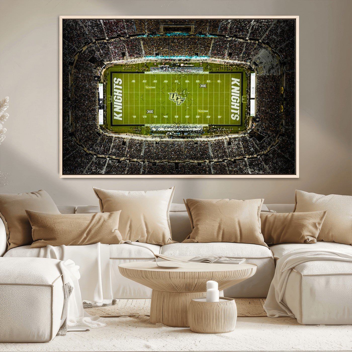 MGV-FC-36X24 - UCF Knights Football Team Print - Orlando FBC Mortgage Stadium Wall Art, UCF Knights Canvas Print