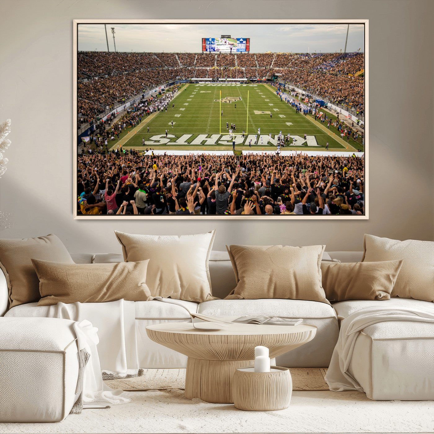 MGV-FC-36X24 - UCF Knights Football Team Print - Orlando FBC Mortgage Stadium Canvas Print