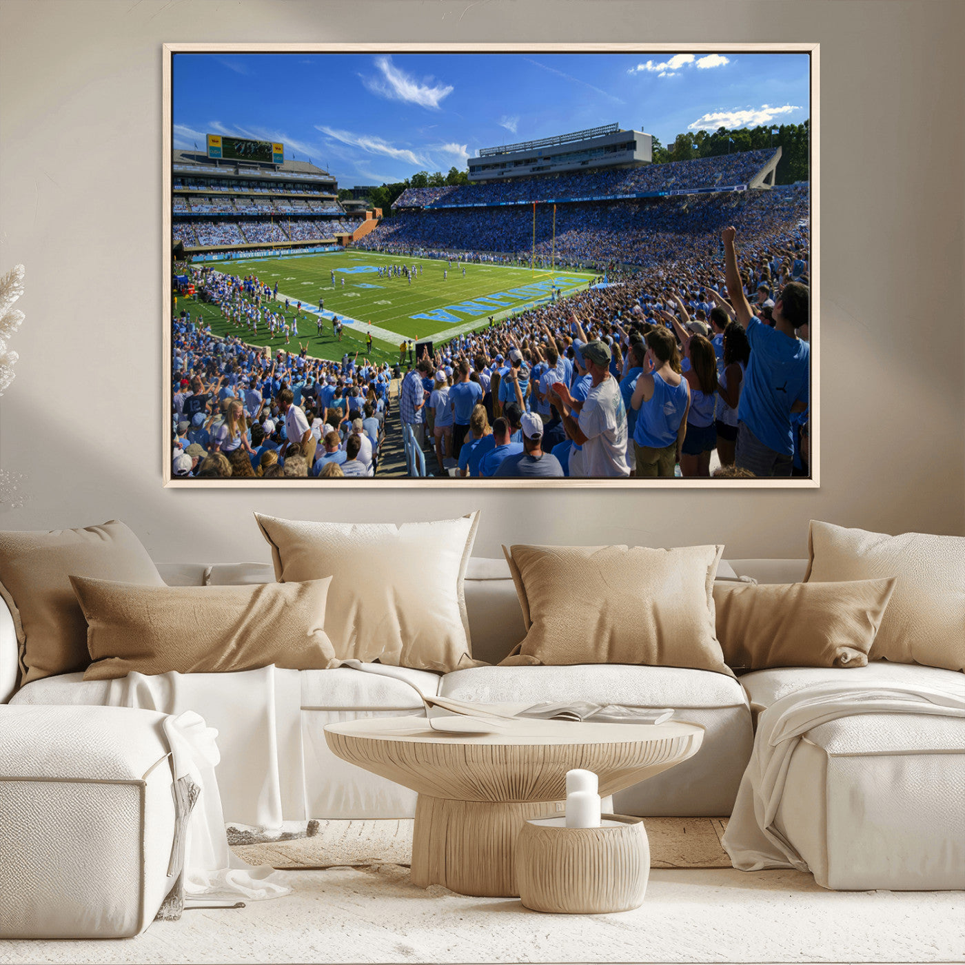 MGV-FC-36X24 - University of North Carolina Tar Heels Team Canvas Print - Chapel Hill Kenan Memorial Stadium Wall