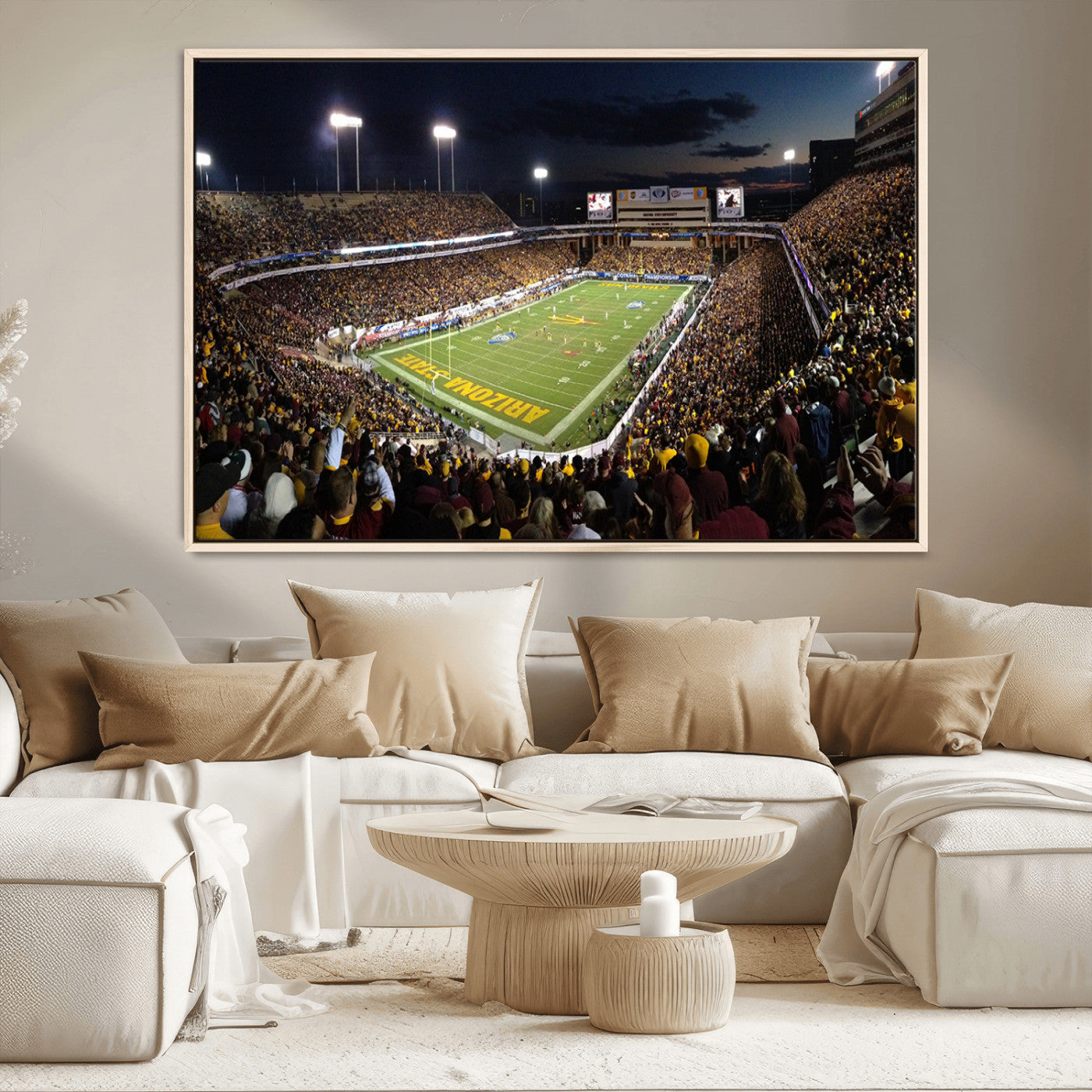 MGV-FC-36X24 - ASU Sun Devils Football Team Print Canvas - Phoenix Mountain America Stadium Wall Art Canvas Print