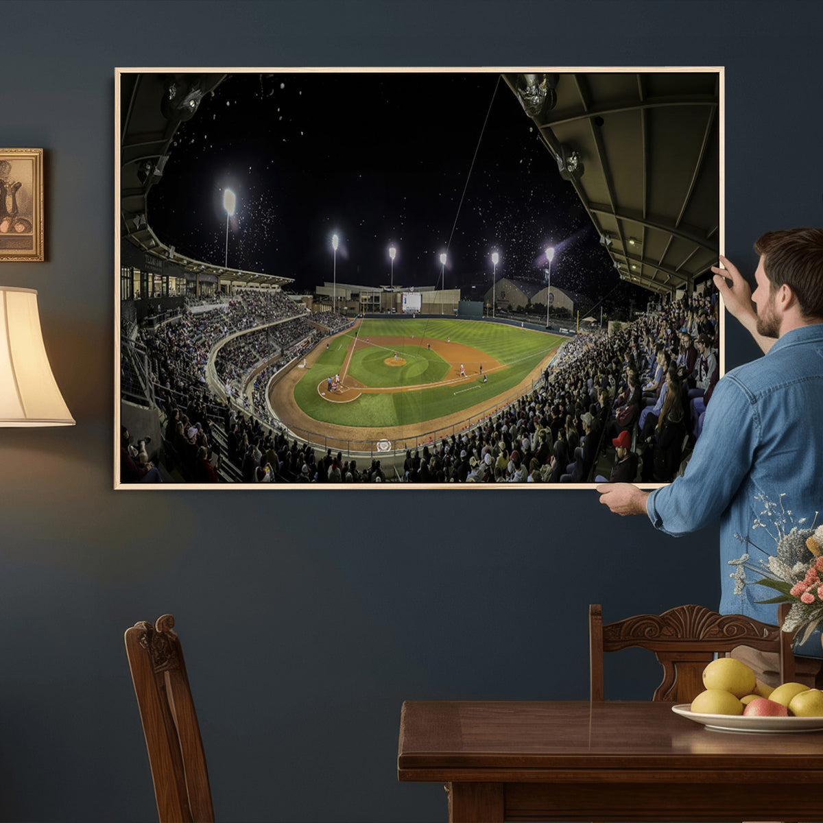 10262-MGV-CV-36X24 - Olsen Field at Blue Bell Park - Texas A&M Aggies Baseball Stadium Wall Art Canvas Print