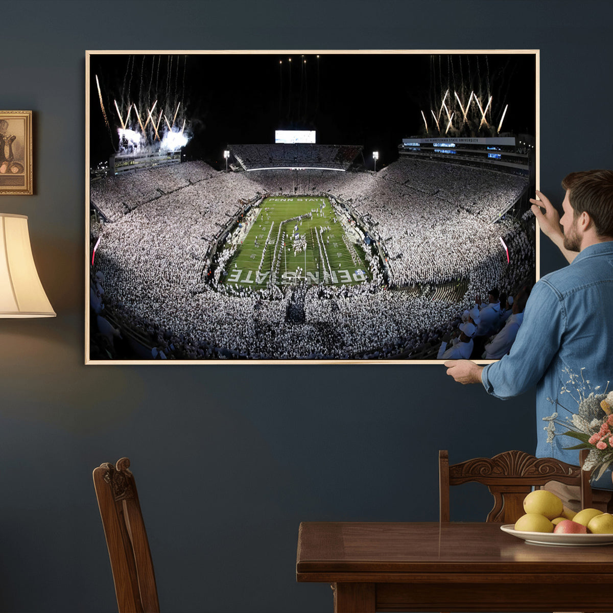 84537-MGV-CV-36X24 - Penn State Beaver Stadium Canvas Wall Art - Nittany Lions Football Print