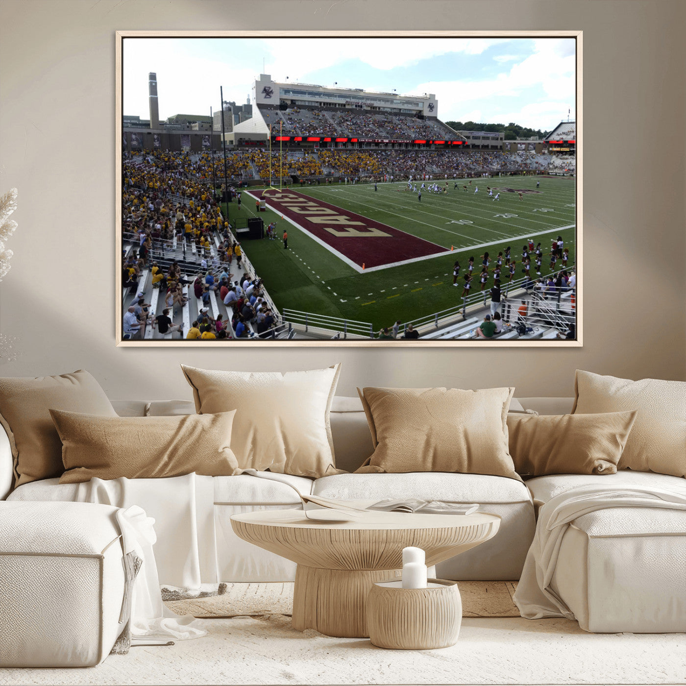 MGV-FC-36X24 - Boston College Eagles Football Team Print - Boston Alumni Stadium Wall Art Canvas Print