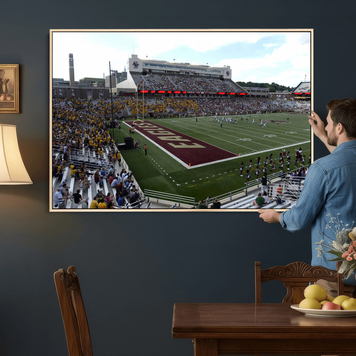 61503-MGV-CV-36X24 - Boston College Eagles Football Team Print - Boston Alumni Stadium Wall Art Canvas Print