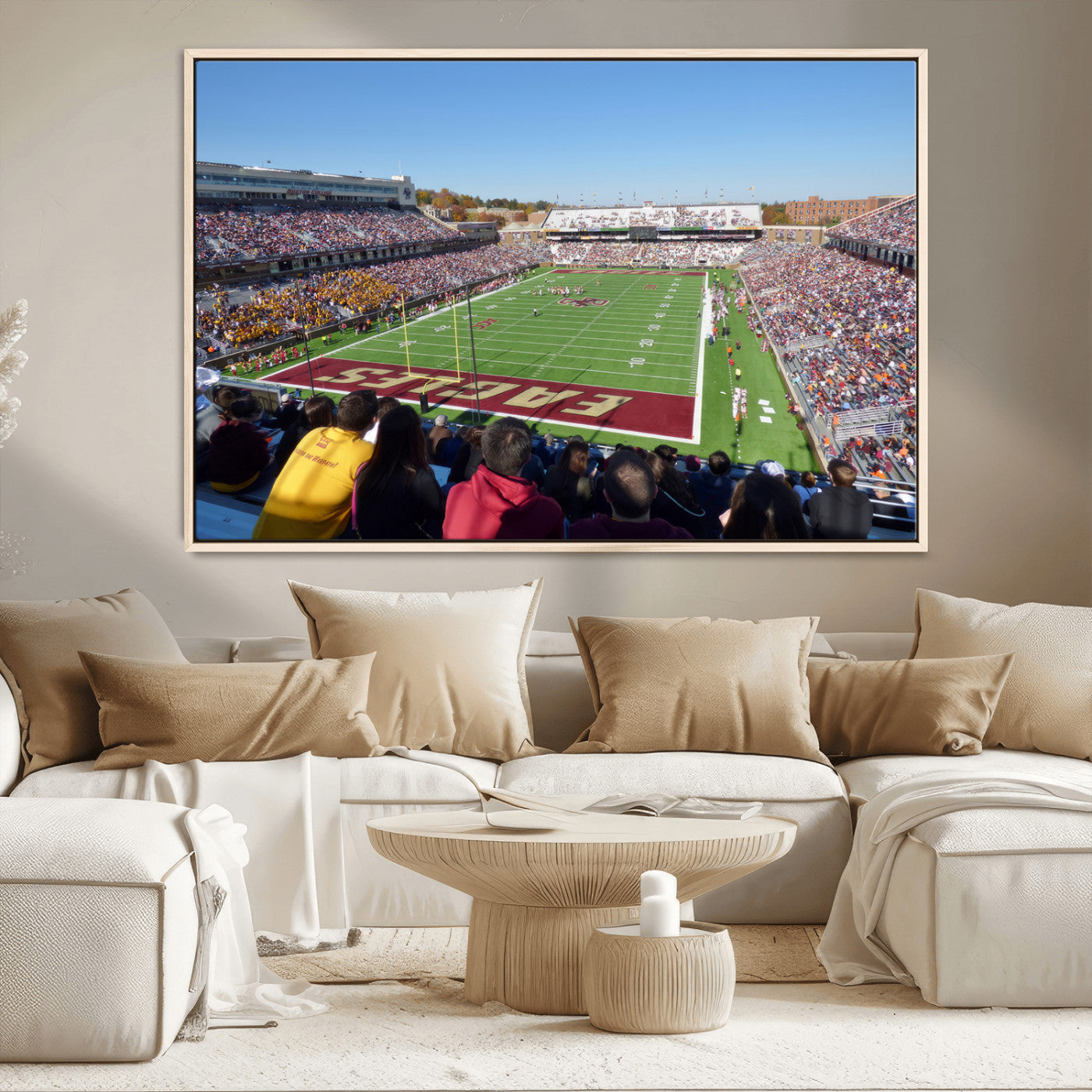 MGV-FC-36X24 - Boston College Eagles Football Team Print - Boston Alumni Stadium Wall Art Canvas Print