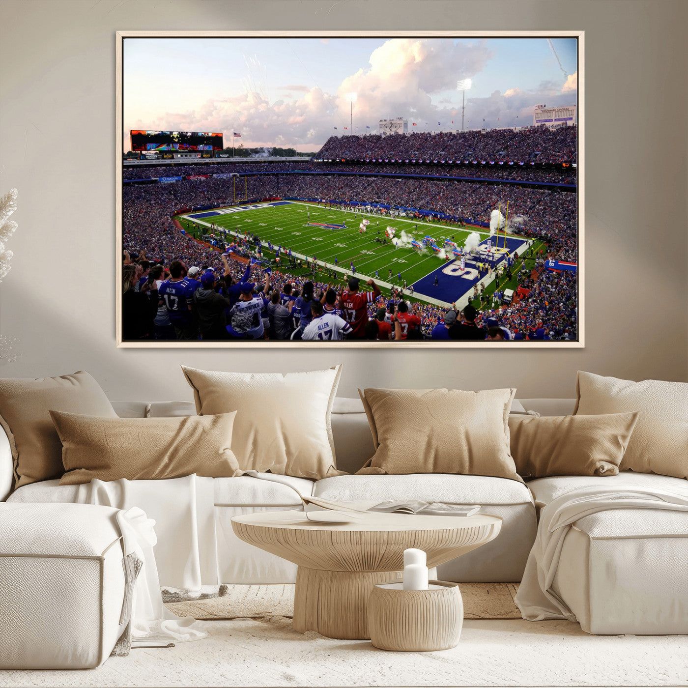 MGV-FC-36X24 - Buffalo Bills Football Team Print - Buffalo Highmark Stadium Wall Art Canvas Print