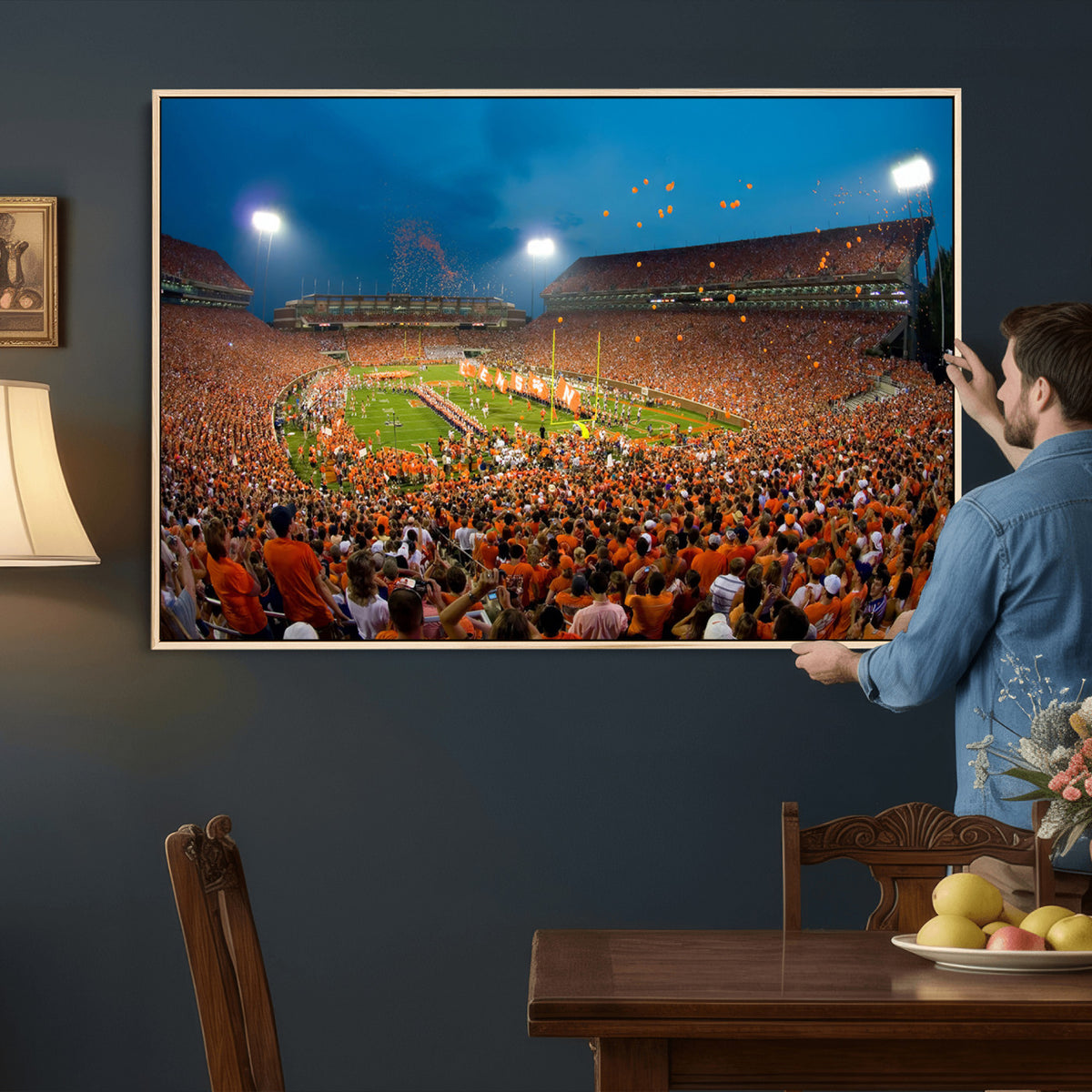 26196-MGV-CV-36X24 - Clemson University Tigers Football Team Print, Clemson