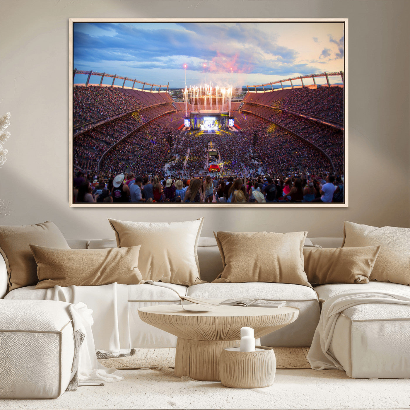 MGV-FC-36X24 - Denver Broncos Football Team Print Canvas- Empower Field at Mile High Stadium Wall Art Canvas Print