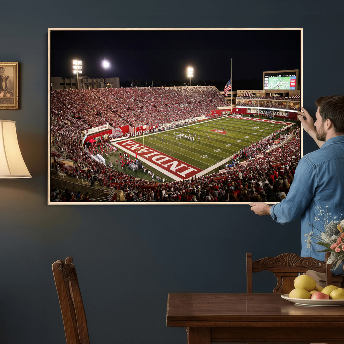 82748-MGV-CV-36X24 - Indiana University Hoosiers Football Team Print Canvas