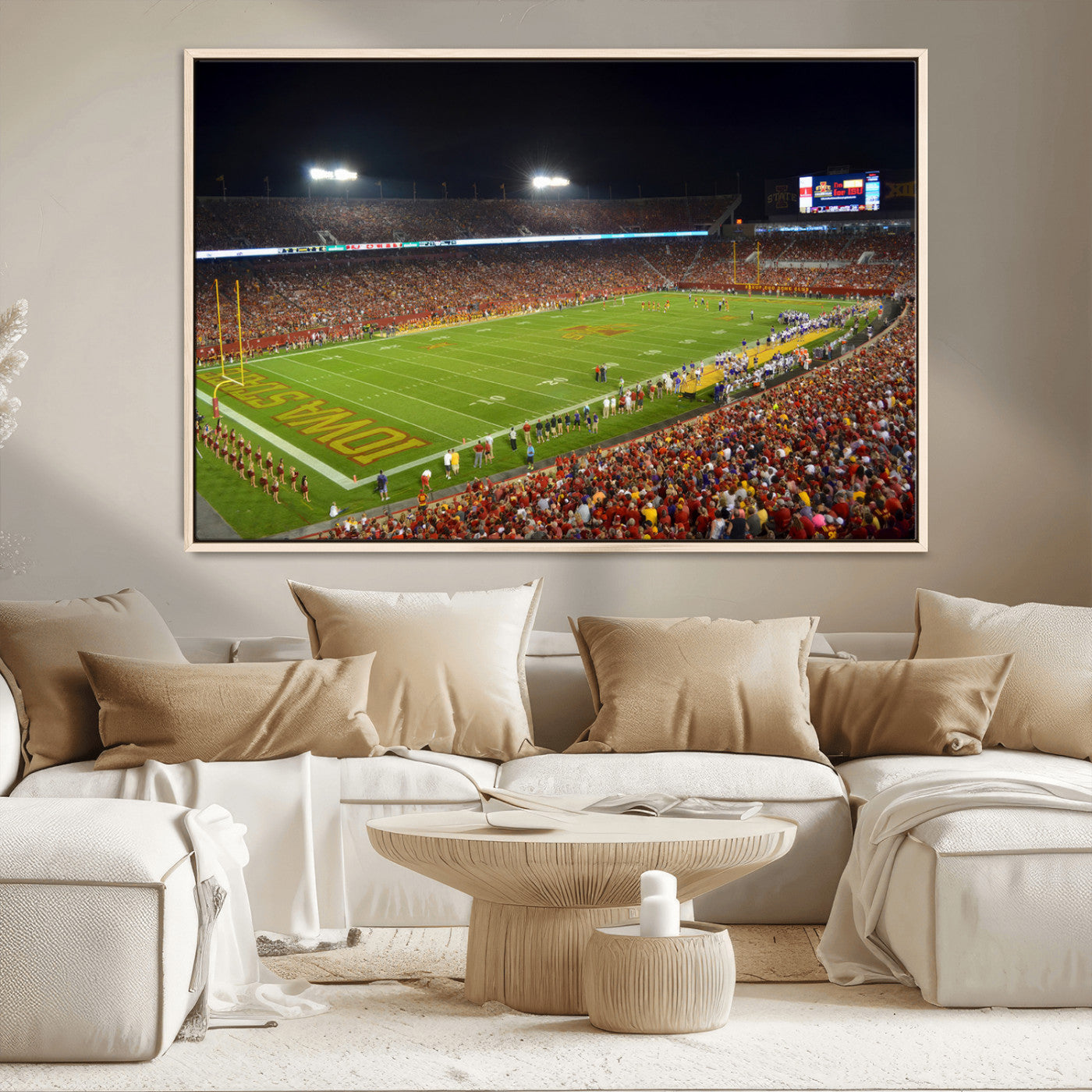 MGV-FC-36X24 - Iowa State University Cyclones Football Team Print - Ames Jack Trice Stadium Canvas Print