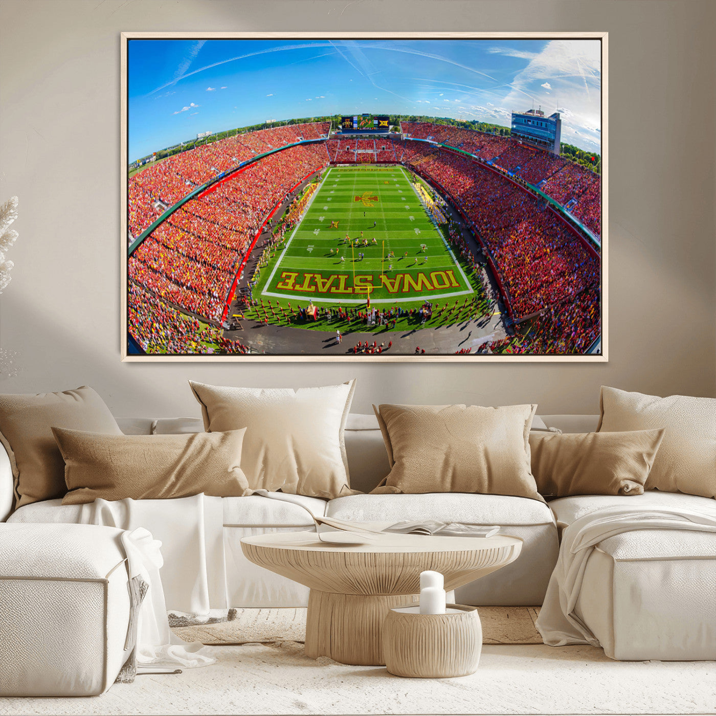 MGV-FC-36X24 - Iowa State University Cyclones Football Team Print - Ames Jack Trice Stadium Art Canvas Print