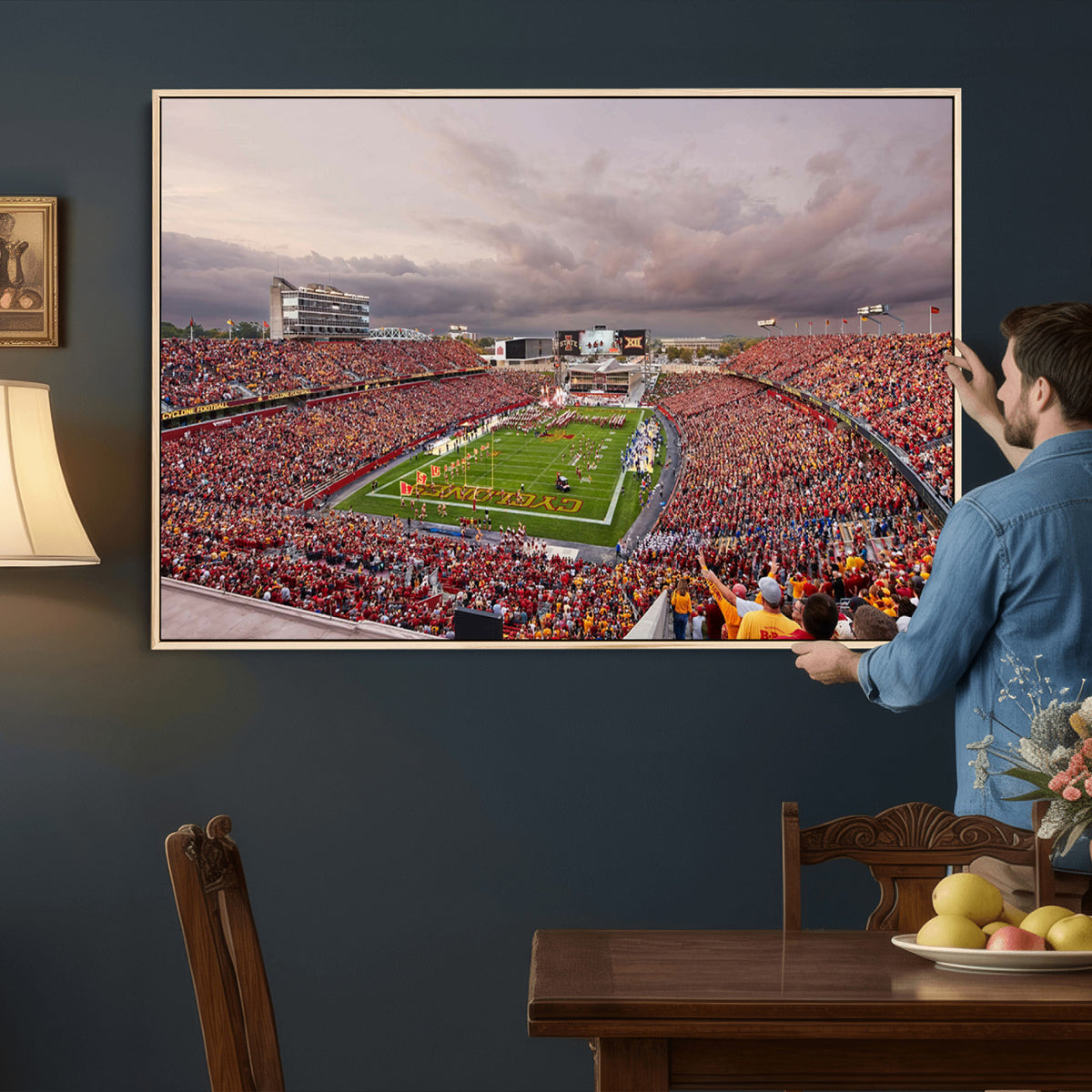 50373-MGV-CV-36X24 - Iowa State University Cyclones Football Team Print, Ames