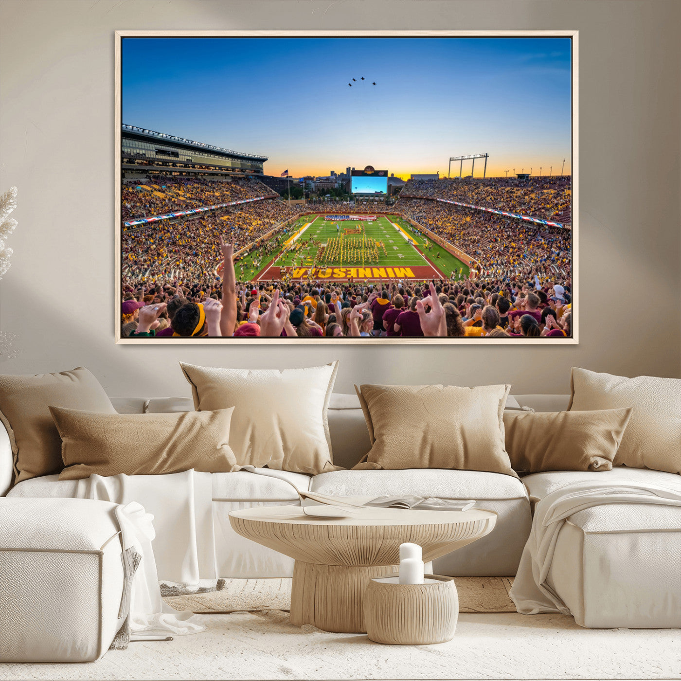 MGV-FC-36X24 - University of Minnesota Golden Gophers Art Print, Football Team Print - Minneapolis Huntington Bank