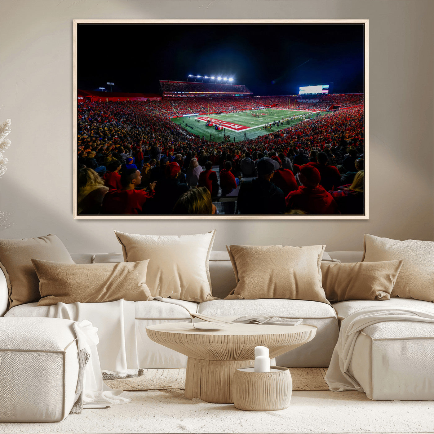 MGV-FC-36X24 - Rutgers Scarlet Knights Football Team Print - SHI Stadium, Piscataway Wall Art Canvas Print