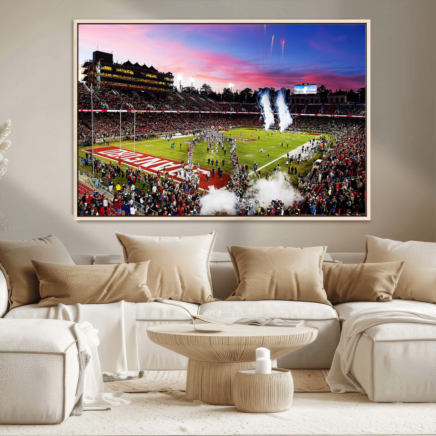 MGV-FC-36X24 - Stanford University Cardinal Football Team Print - Stanford Stadium Wall Art Canvas Print