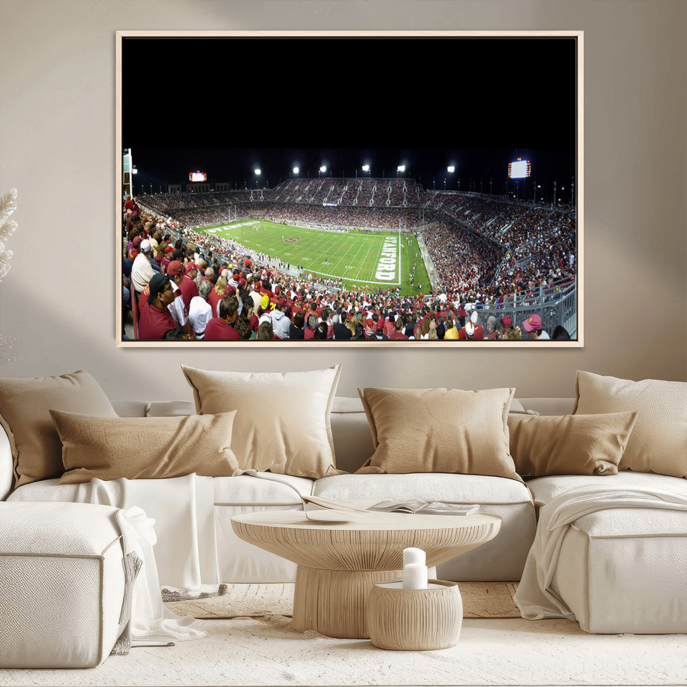 MGV-FC-36X24 - Stanford University Cardinal Football Team Print - Stanford Stadium Wall Art Canvas Print