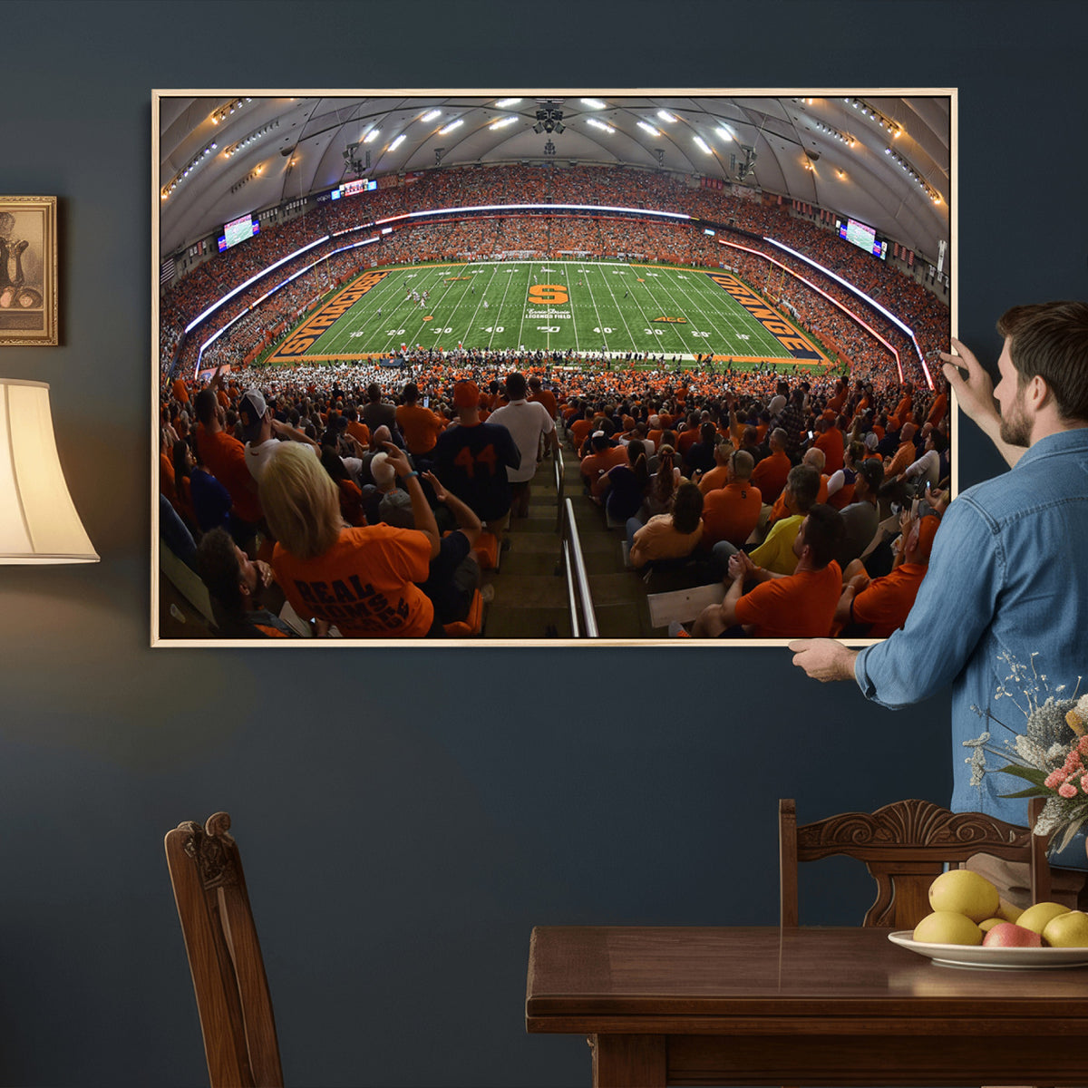 43291-MGV-CV-36X24 - Syracuse University Orange Football Canvas Print, Football Team Print - Syracuse JMA Wireless Dome
