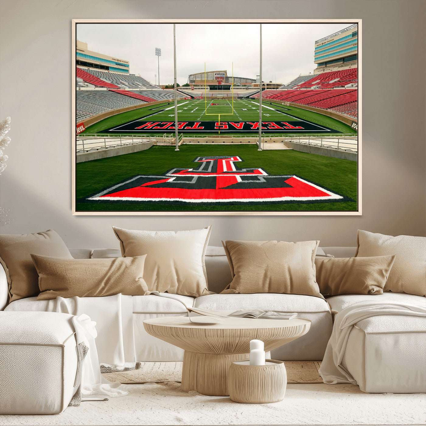 MGV-FC-36X24 - Texas Tech Red Raiders Football Team Print - Lubbock Jones AT&T Stadium Wall Art Canvas Print