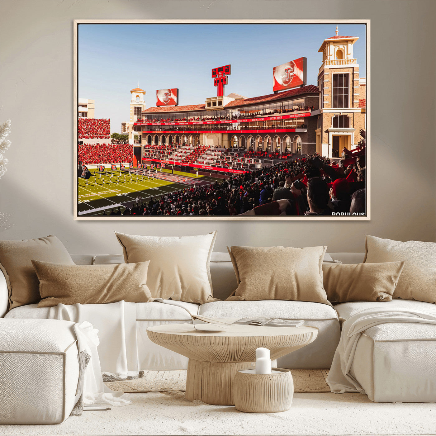 MGV-FC-36X24 - Jones AT&T Stadium Texas Tech Red Raiders Wall Art | Large Att Stadium Canvas Print | College