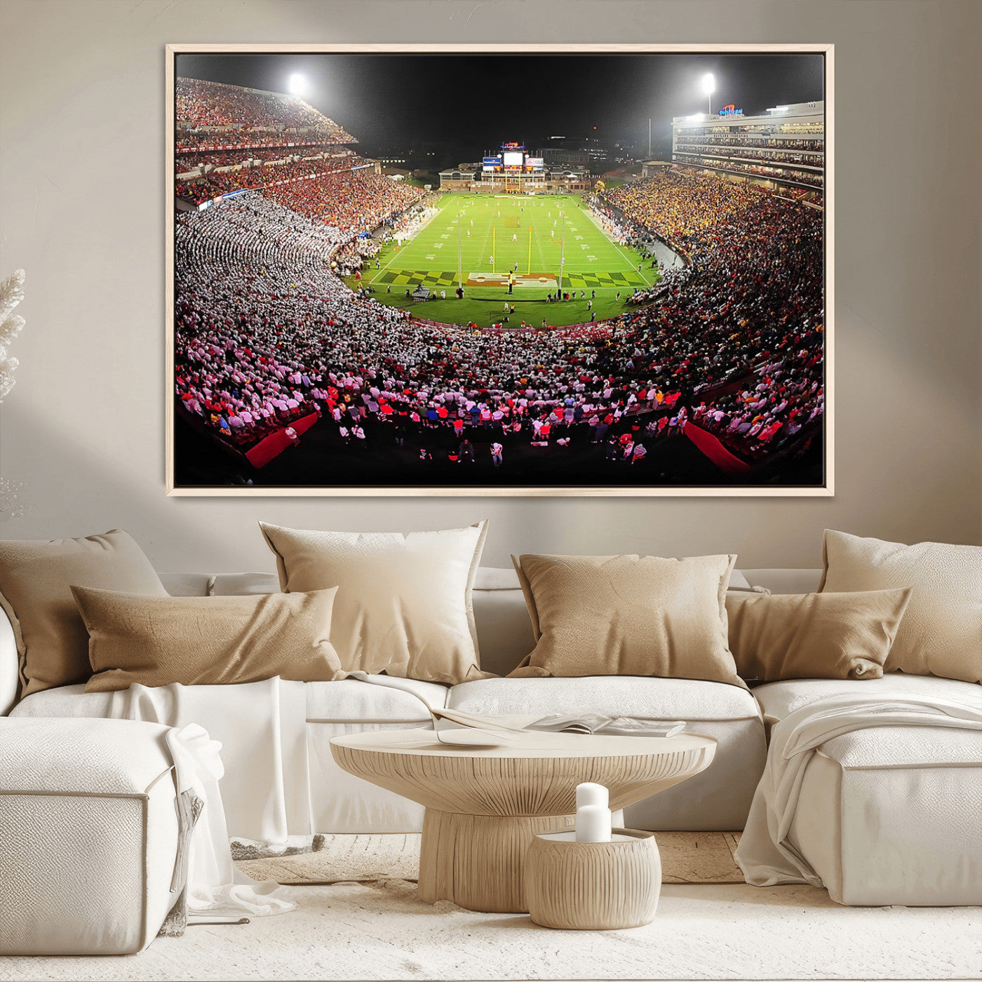 MGV-FC-36X24 - University of Maryland Terrapins Football Team Print - College Park SECU Stadium Wall Art Canvas