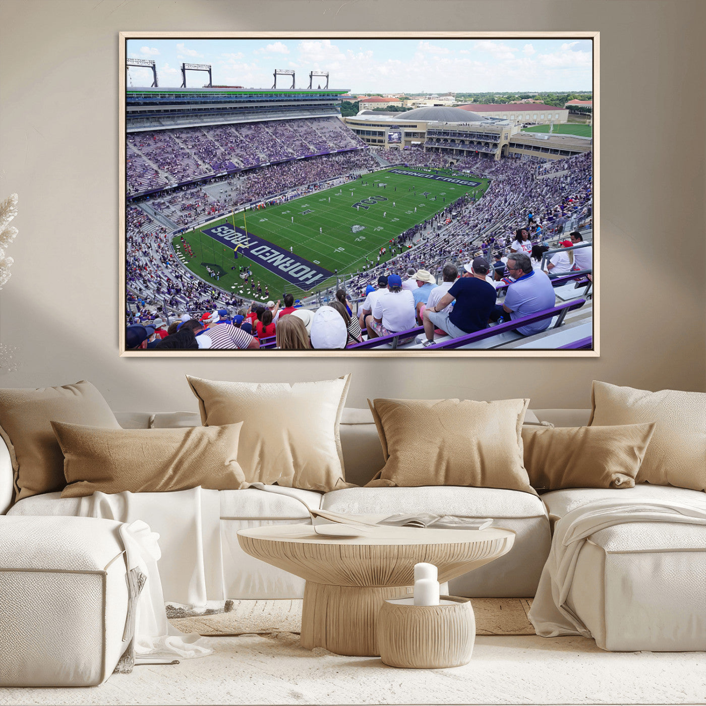 MGV-FC-36X24 - The Texas Christian University TCU Horned Frogs Football Team Print - Fort Worth Amon G. Carter