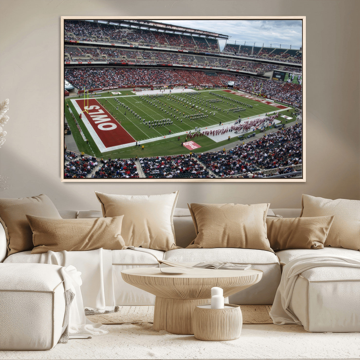 MGV-FC-36X24 - The Temple University Owls Athletics Team Print - Philadelphia Lincoln Financial Field Stadium Wall