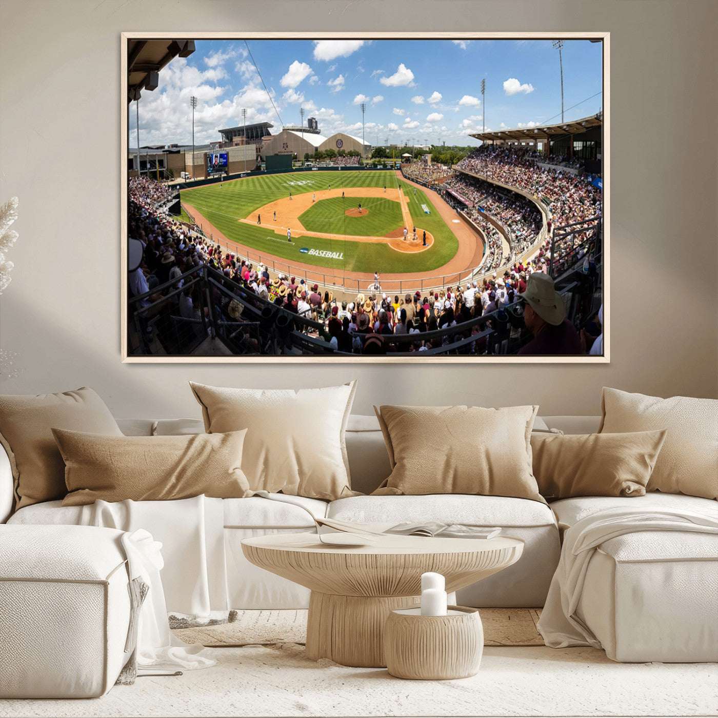 MGV-FC-36X24 - The Texas A&M University Aggies Athletics Team Print - College Station Kyle Field Wall Art Canvas