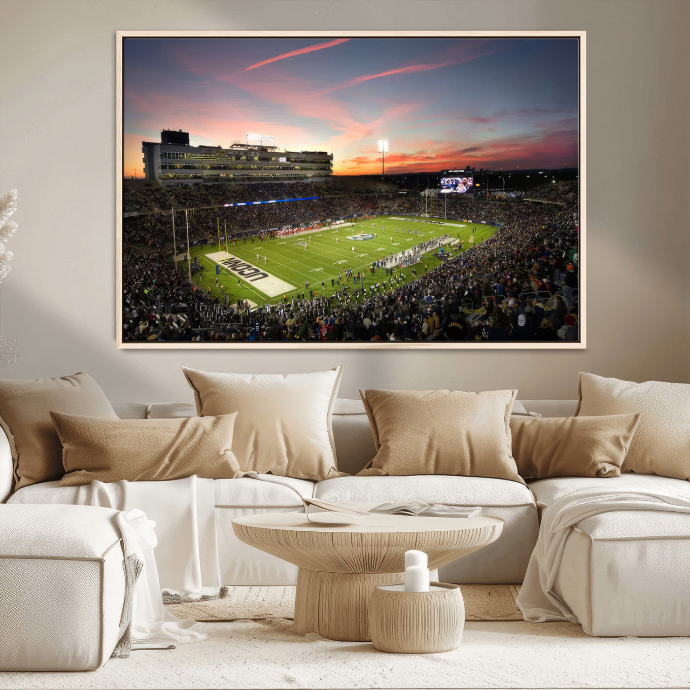 MGV-FC-36X24 - The University of Connecticut UCONN Huskies Football Team Print - East Hartford Pratt & Whitney
