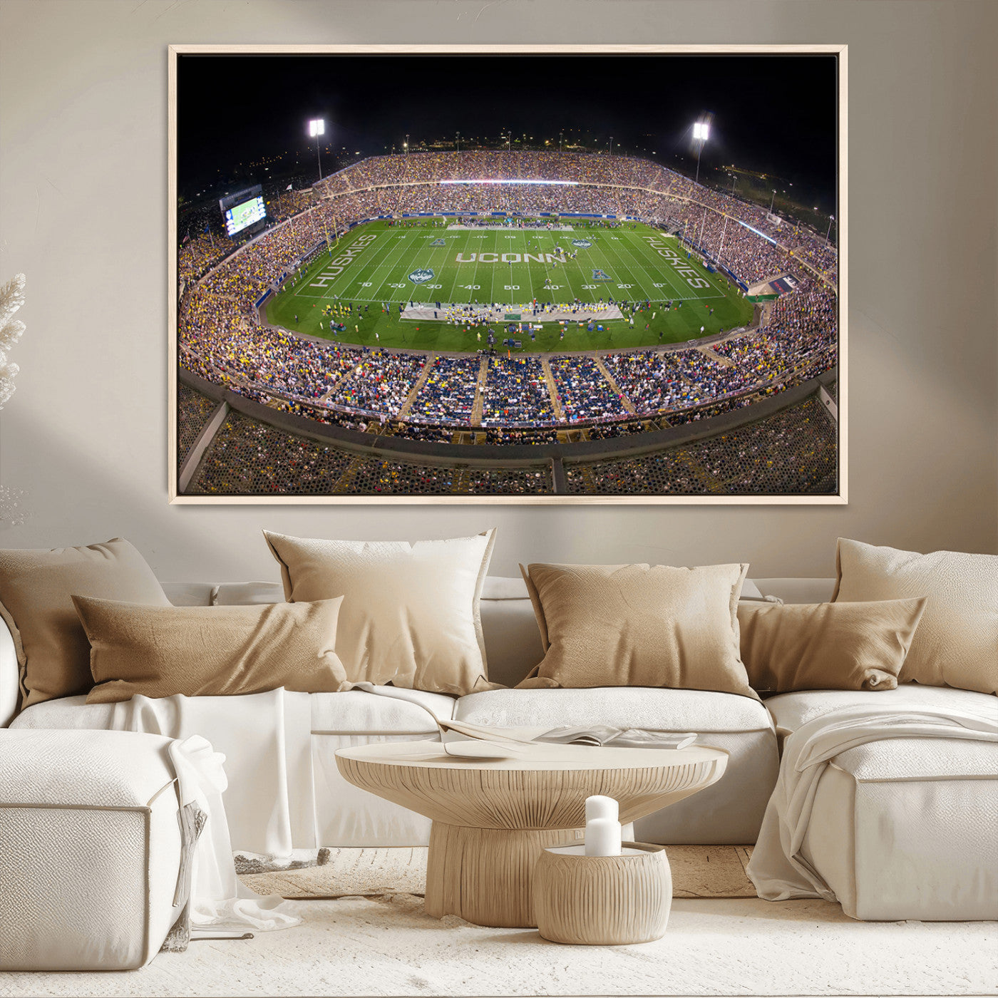 MGV-FC-36X24 - The University of Connecticut UCONN Huskies Football Team Print - East Hartford Pratt & Whitney