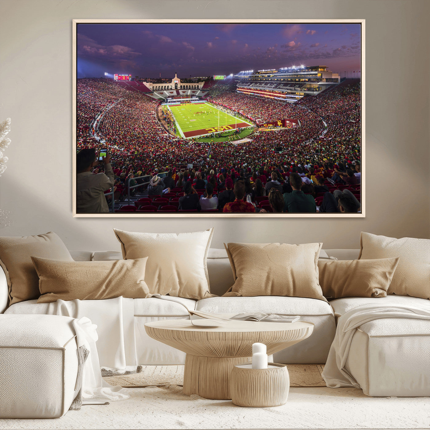 MGV-FC-36X24 - The University of Southern California USC Trojans Football Team Print - Los Angeles Memorial