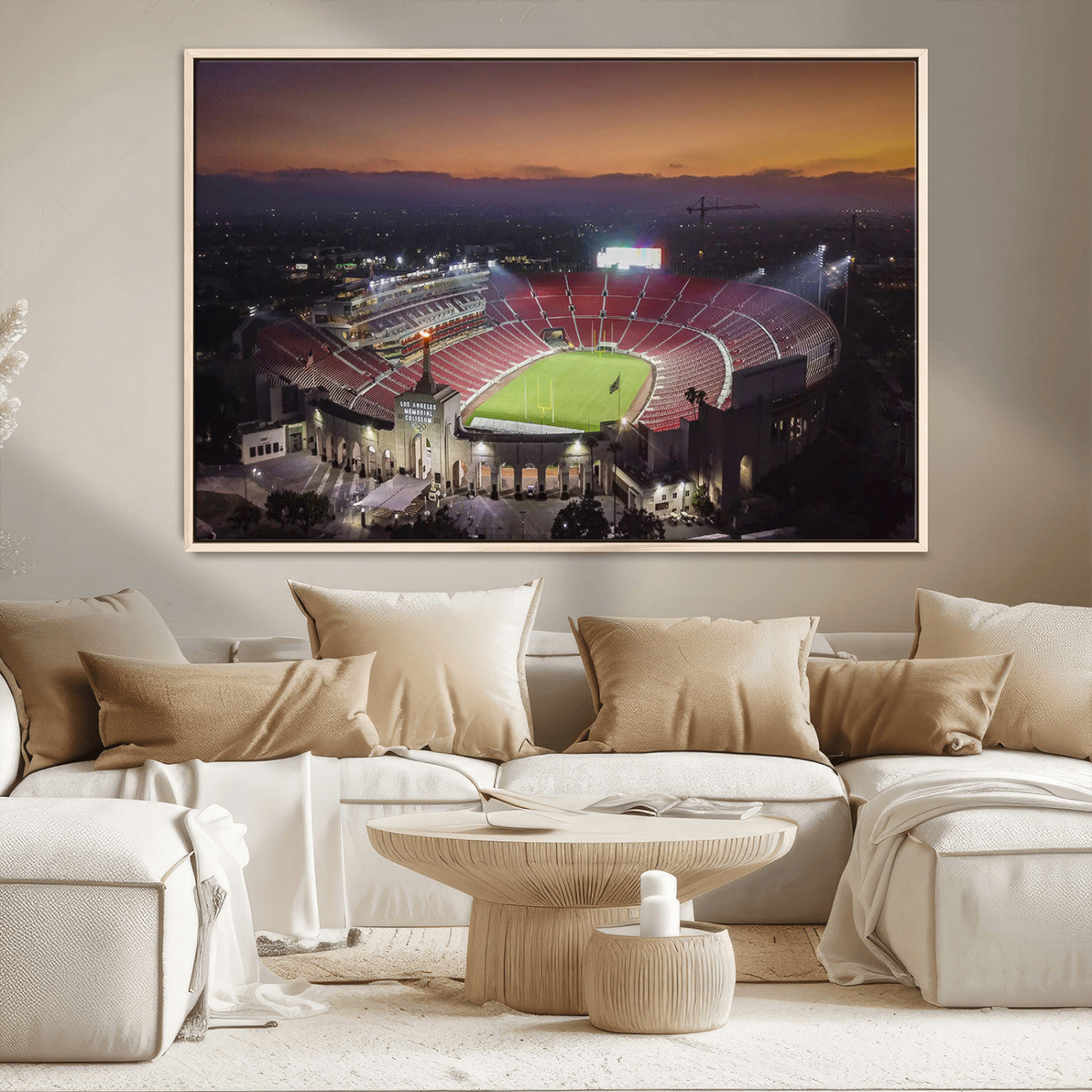 MGV-FC-36X24 - The University of Southern California USC Trojans Football Team Print - Los Angeles Memorial
