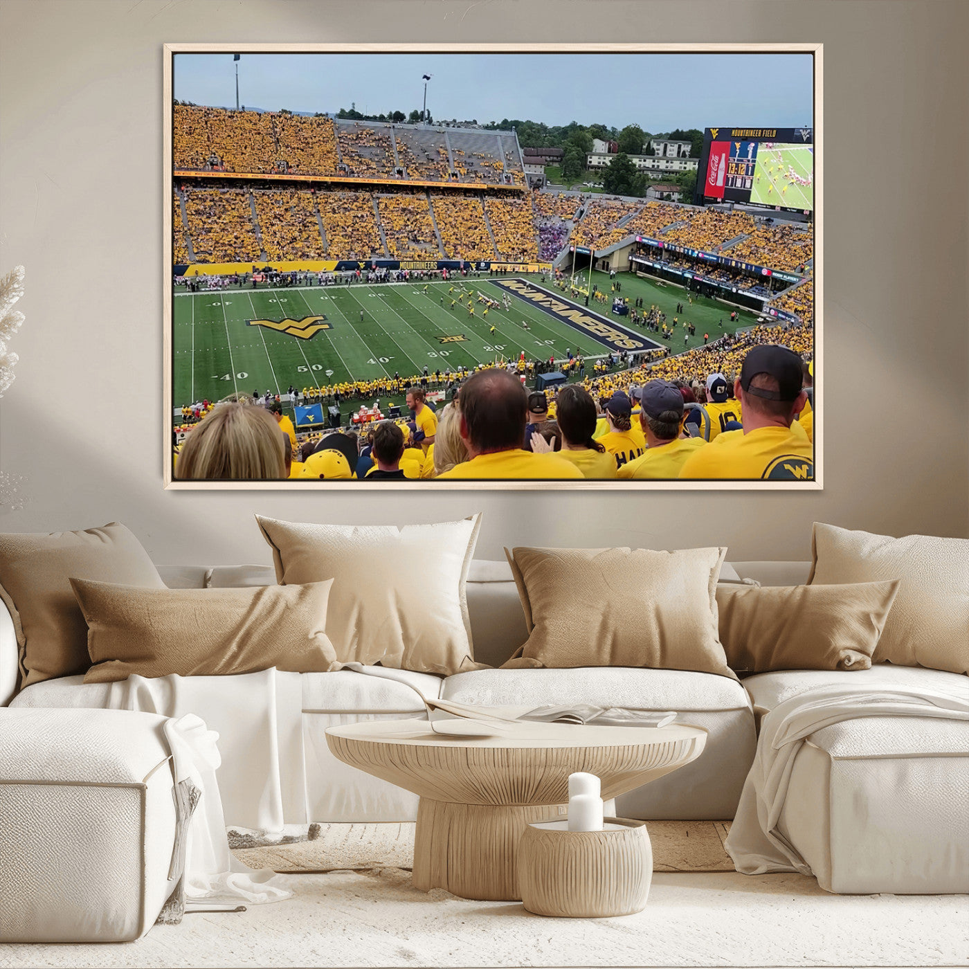 MGV-FC-36X24 - Puskar Stadium Canvas Print Wall Art - Morgantown Print - West Virginia University Mountaineers