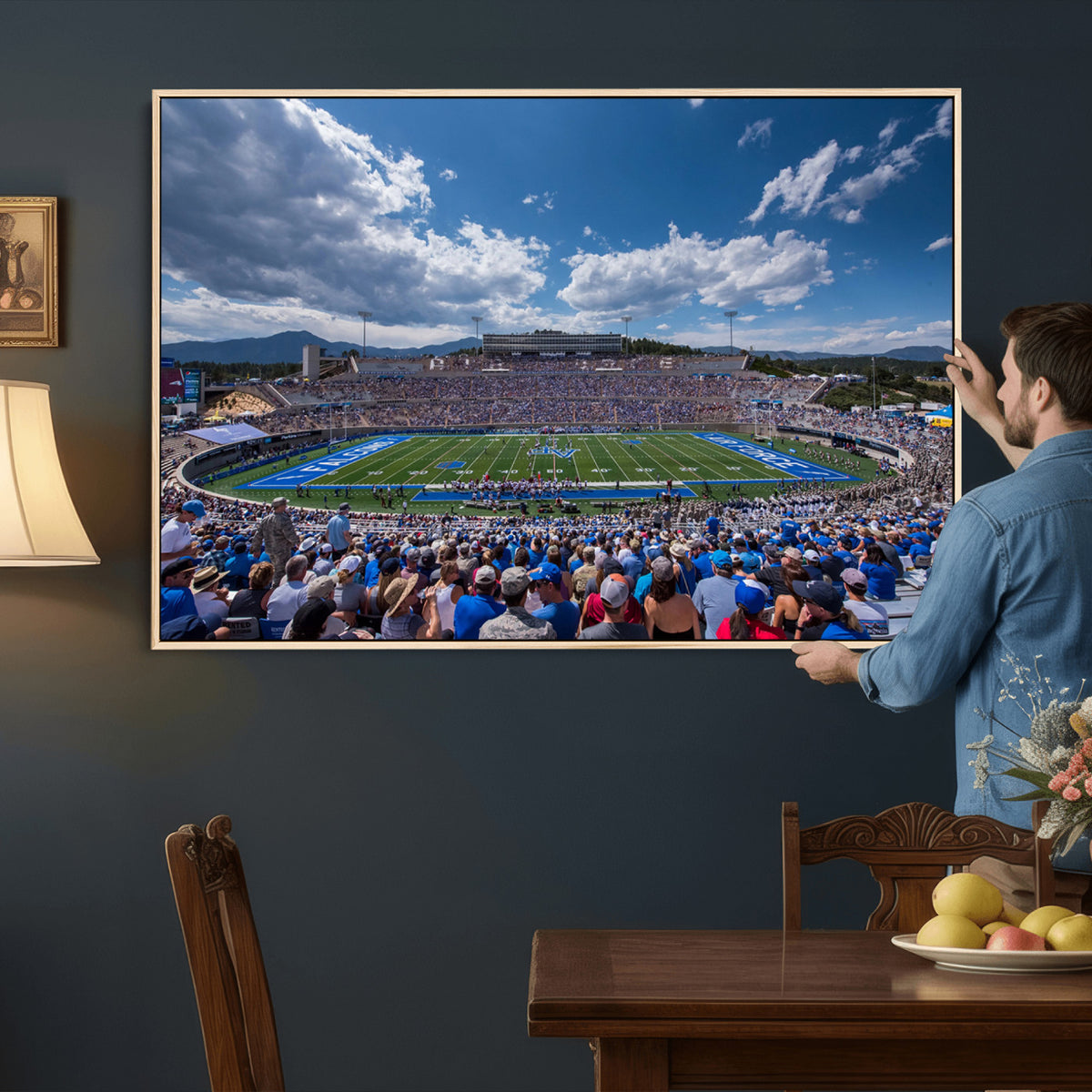59281-MGV-CV-36X24 - Air Force Falcons Football Team Print, Colorado Springs
